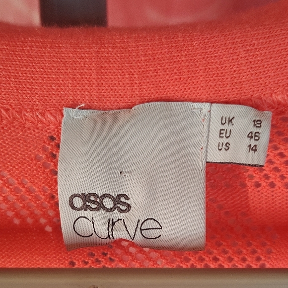 ASOS Curve Coral Button-Front Cardigan (NWOT) - Picture 2 of 5